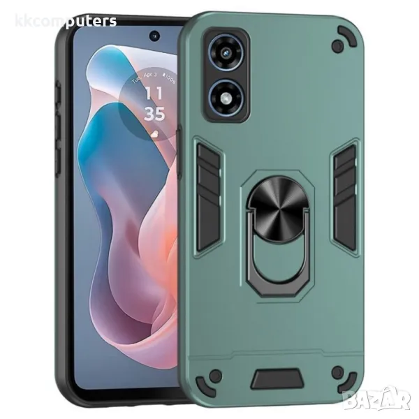 Motorola Moto G Play (2024) Удароустойчив Ring Holder2 Калъф и Протектор, снимка 1