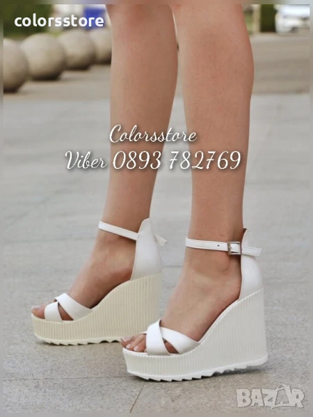Сандали на платформа - бяла кожа - PLH10

/, снимка 1