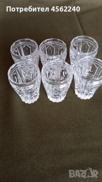 Кристални чашки за ракия, снимка 1