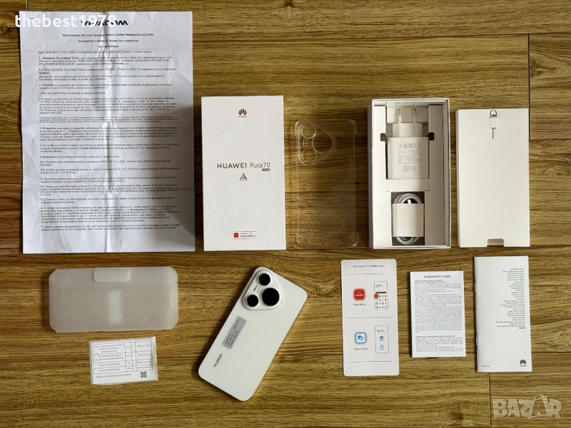 НОВ! Huawei Pura 70 White/12GB 256GB/Гаранция/Full Pack, снимка 1