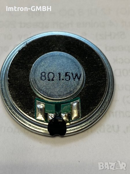 Ултратънък мини  високоговорител 1,5 W 8 Ohm диаметър 35 мм дебелина  4мм, снимка 1