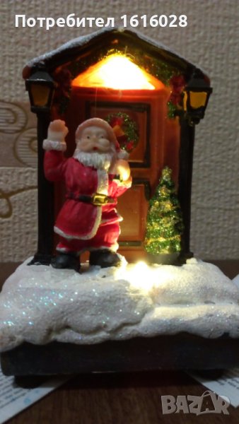 Коледна LED светеща мини сцена дядо Коледа пред вратата на MAGIC VILLAGЕ., снимка 1
