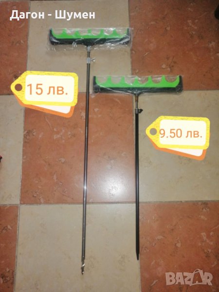 ПРОМО!!!Гребен за фидер с 6 гнезда + телескопично колче - инокс-15 лв. или метално-9,50 лв., снимка 1