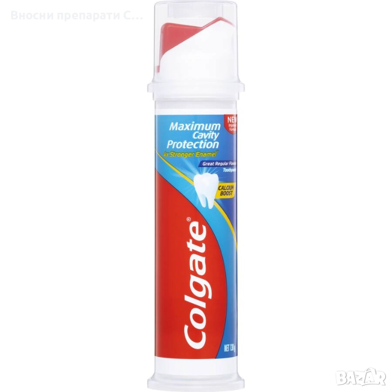 Колгейт Кавити протекшън паста за зъби помпа 100мл., снимка 1