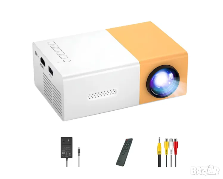 🎬 Мини Проектор Full HD / Преносим / За домашно кино и подарък – Нов, снимка 1