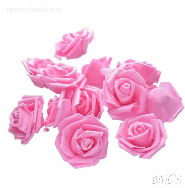 Изкуствени рози от фоам 6 - 7 см - различни цветове , снимка 1