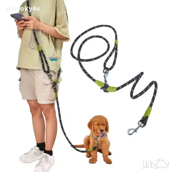 Повод за куче за свободни ръце на стопанина Джогинг колан за куче Hands Free повод за куче, снимка 1