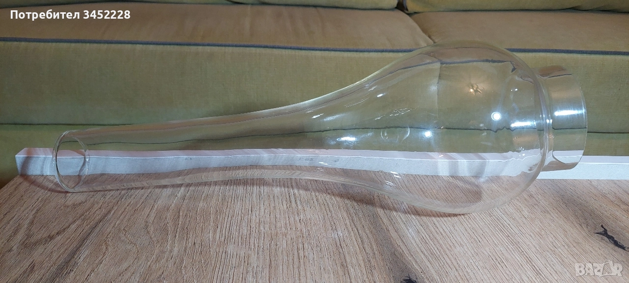стъкло за газена лампа голямо за колекционери , снимка 1