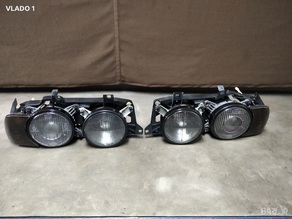 Фарове бмв бош хела Черна Опушена BMW E32 E34 BOSCH HELLA Black Smoked , снимка 1