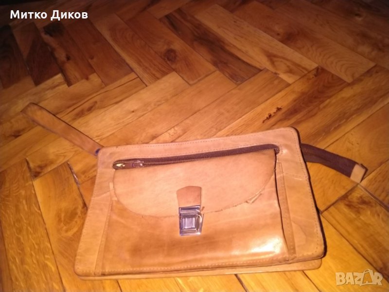 Борсета за ръка Фармахим  от соца -естествена кожа като нова 245х145мм, снимка 1