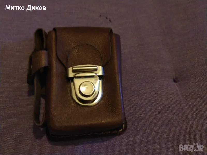 Калъвче за цигари и запалка естествена кожа 100х62мм отлично, снимка 1
