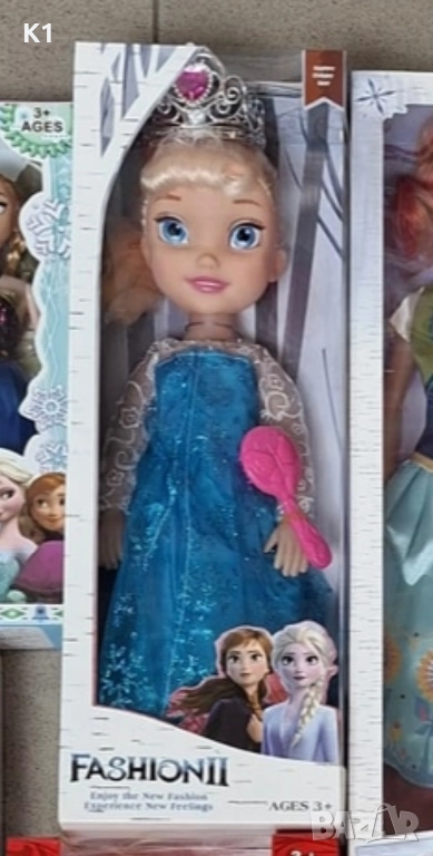 Голяма Музикална Кукла Елза с корона и гребен 50см Замръзналото Кралство, снимка 1