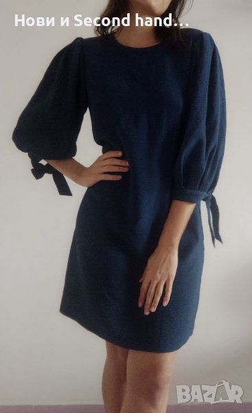 H&M Синя стилна рокля, снимка 1