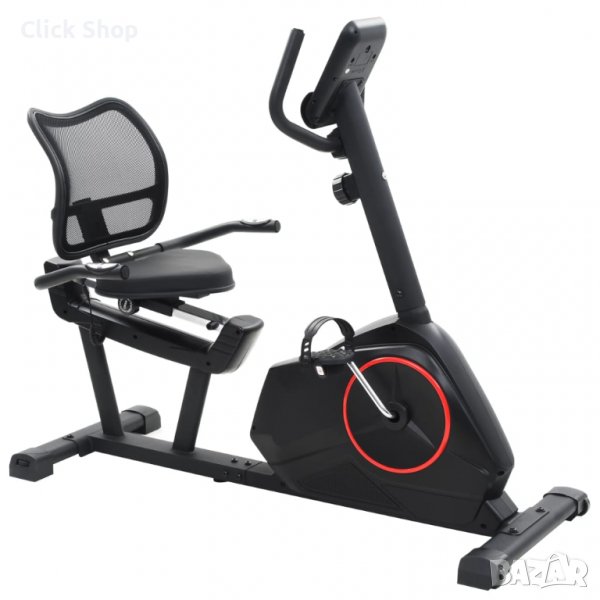 Магнитен легнал велотренажор с измерване на пулс, снимка 1