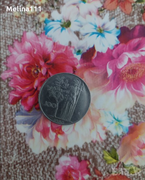 100 лири италия монета, снимка 1