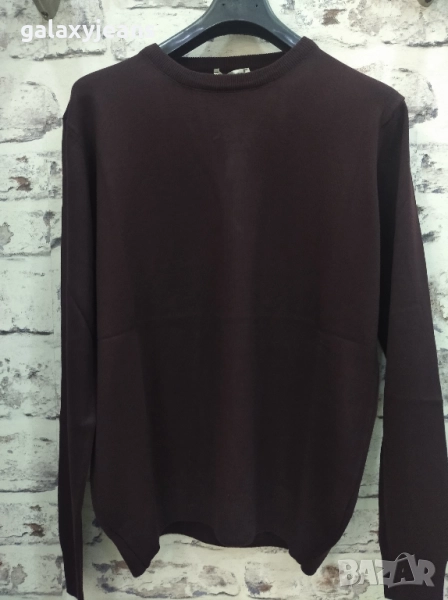 G Ricco- фин мек пуловер, с кашмир, цвят патладжан, изчистен, с ластик, снимка 1