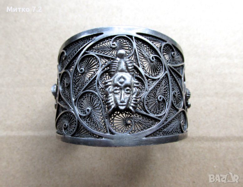 дамска сребърна гривна - 17, снимка 1