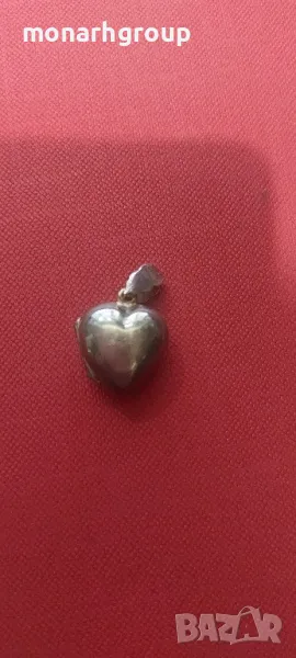 Сребърна висулка сърце, снимка 1