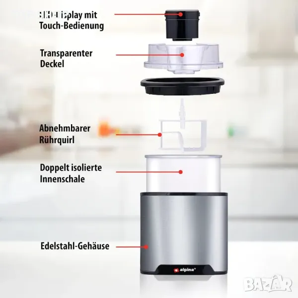 Машина за сладолед alpina 2Л, снимка 1