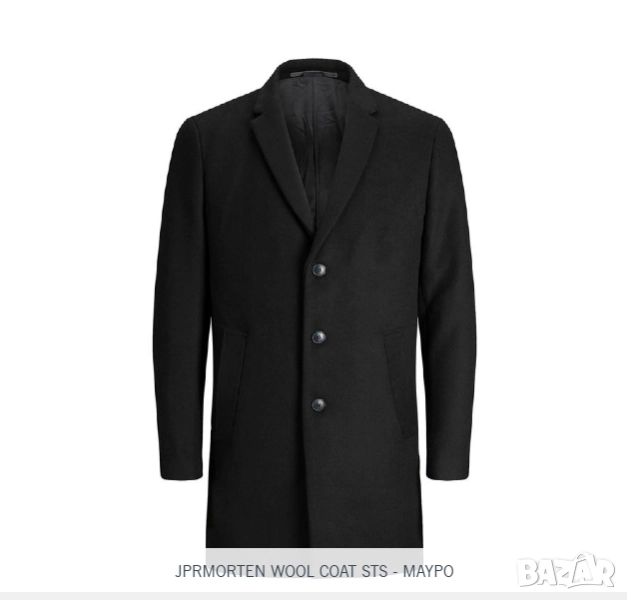 Мъжко вълнено палто JACK & JONES Jprblamelton размер М , снимка 1