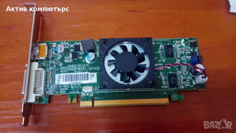 Видеокарта AMD Radeon HD 7450 1024MB DDR3 DVI DisplayPort PCI-E, снимка 1