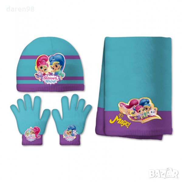 Комплект шапка,шал,ръкавици Искрица и Сияйница, снимка 1