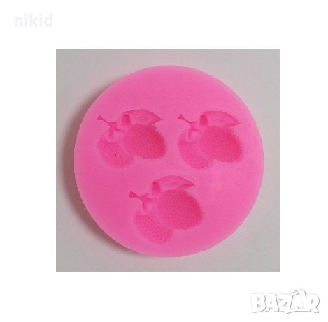 3 малки плодчета слива силиконов молд за украса декор торта фондан шоколад мъфини, снимка 1