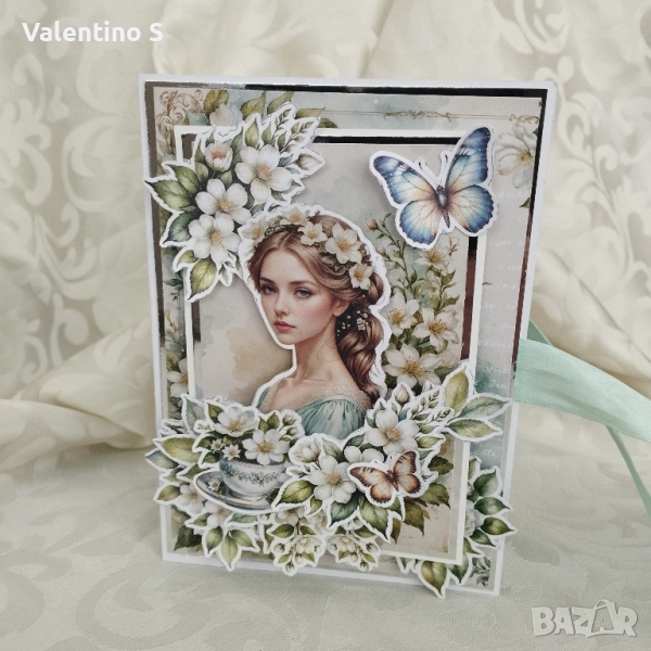 3D картичка ръчна изработка – перфектен подарък, готова за изпращане!, снимка 1