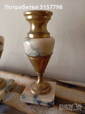 Комплект барокови свещници,декорации тип ваза, снимка 2 - Други ценни предмети - 50753091