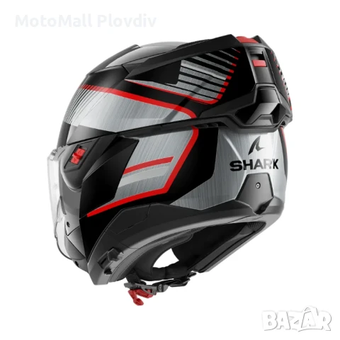 Каска Shark Oxo Sikter Black Chrome Silver, снимка 5 - Аксесоари и консумативи - 50582405