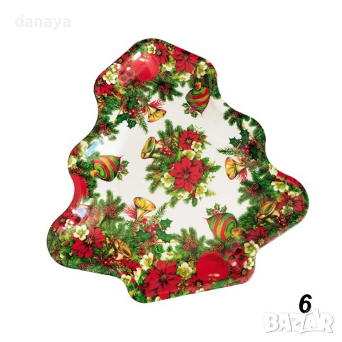 4033 Коледен поднос за сервиране Елха, снимка 6 - Съдове за готвене - 42974565