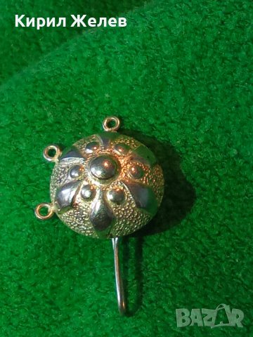 СТАРА ПОСРЕБРЕНА ЗАБОДКА ЕТНОГРАФСКИ НАКИТ УКРАШЕНИЕ ОБЕЦА 6688, снимка 11 - Антикварни и старинни предмети - 30305500