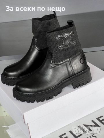 Celine Дамски Черни Боти Селин Код E1110, снимка 2 - Дамски боти - 52658112