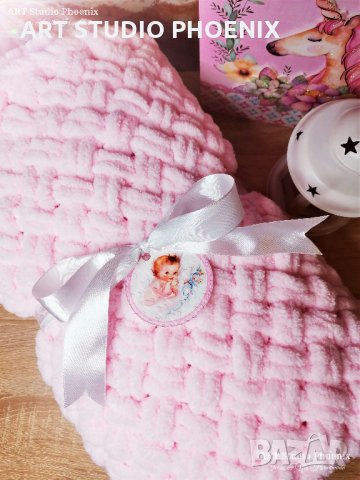 Бебешко одеало "Топла Прегръдка", ръчна изработка, избор на цветове, снимка 1