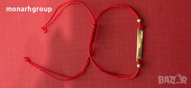 Златна гривна конец/ с надпис Крисия/, снимка 3 - Гривни - 51884984