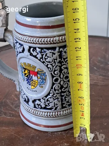 колекционерска немска халба с калаен похлупак   19/2, снимка 10 - Колекции - 49096480