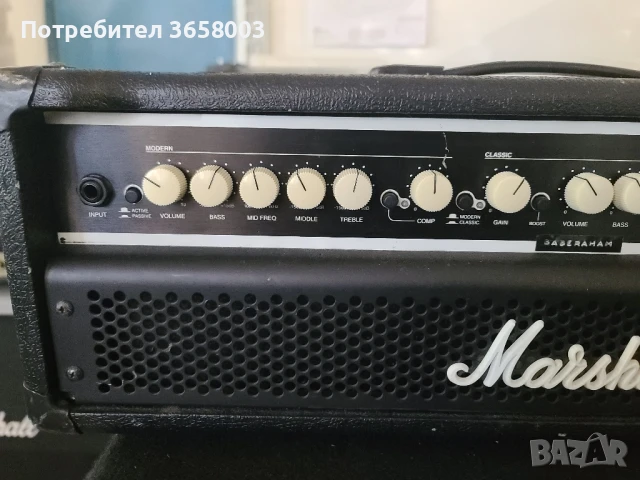 Marshall MB450H 450w хибриден усилвател за бас китара, снимка 3 - Китари - 49418686