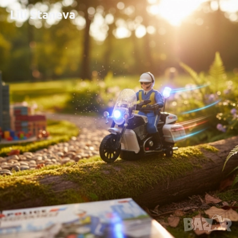 Полицейски мотор със светлини и звук–движение,екшън и усмивки. , снимка 2 - Коли, камиони, мотори, писти - 51827373