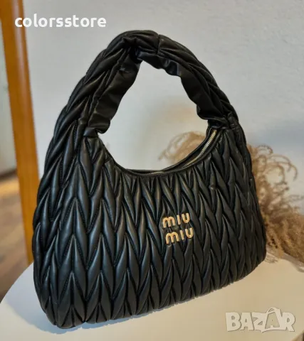 Черна чанта MiuMiu-SG142te, снимка 2 - Чанти - 47821600