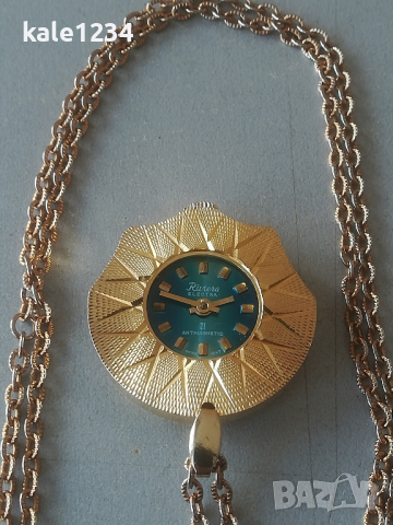 Дамски часовник, медальон. Riviera Electra. Swiss parts. Vintage watch. Швейцарски 