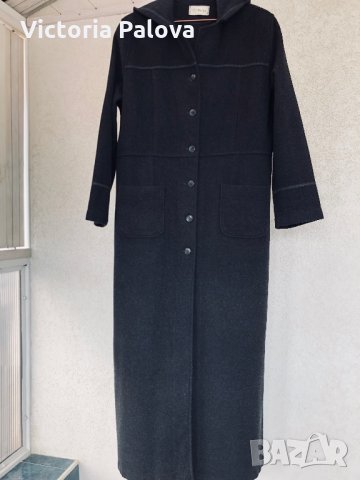 🇮🇹 Италианско дълго дизайнерско палто-жилетка  DI-LA, снимка 4 - Палта, манта - 28324840