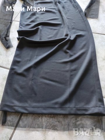 Рокля дълъг ръкав с тюл, снимка 2 - Рокли - 26235760