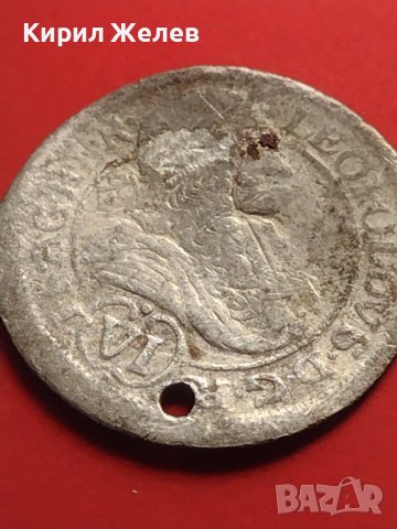 Сребърна монета 6 кройцера Леополд първи Грац Херцогство Щирия 13622, снимка 4 - Нумизматика и бонистика - 42984587