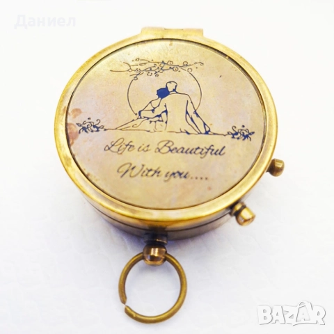 Компаси от бронз с гравюри за различни поводи, снимка 2 - Романтични подаръци - 51544851