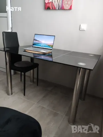 Кухненска маса тъмно стъкло , снимка 1