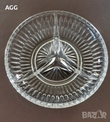 Винтидж ордьовърни чинии от оловен кристал, снимка 2 - Чинии - 40755404