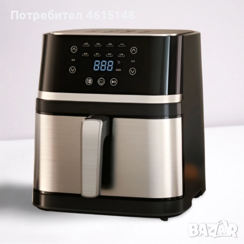 Електрически фритюрник с капацитет 10L – неръждаема стомана, 1350W, автоматично изключване, снимка 5 - Фритюрници - 51983639
