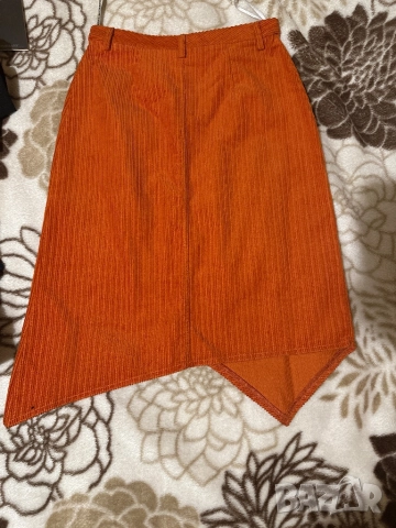 Оранжева джинсова пола, снимка 2 - Поли - 52134322