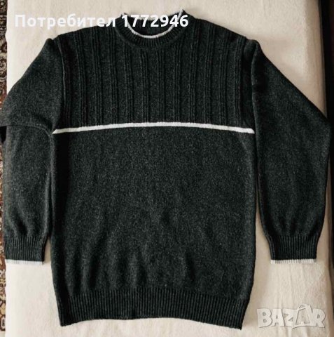 Мъжки вълнен пуловер, 50% мерино, снимка 3 - Пуловери - 35183460