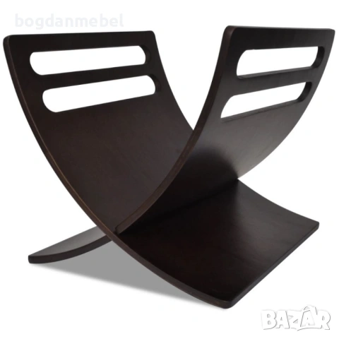 Sonata Дървена стойка за списания, цвят кафяв, снимка 2 - Органайзери - 53592864